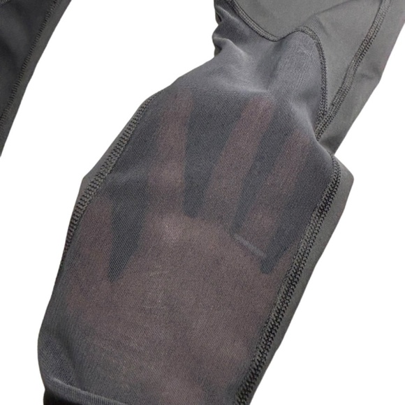 Nike Dri Fit Capri Crop Leggings Black Mesh Vented Running Drawstring Size M - Picture 12 of 15